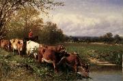 James McDougal Hart Cattle and Landscape Germany oil painting artist